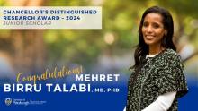 Dr. Mehret Birru Talabi receives the Distinquished Research Award